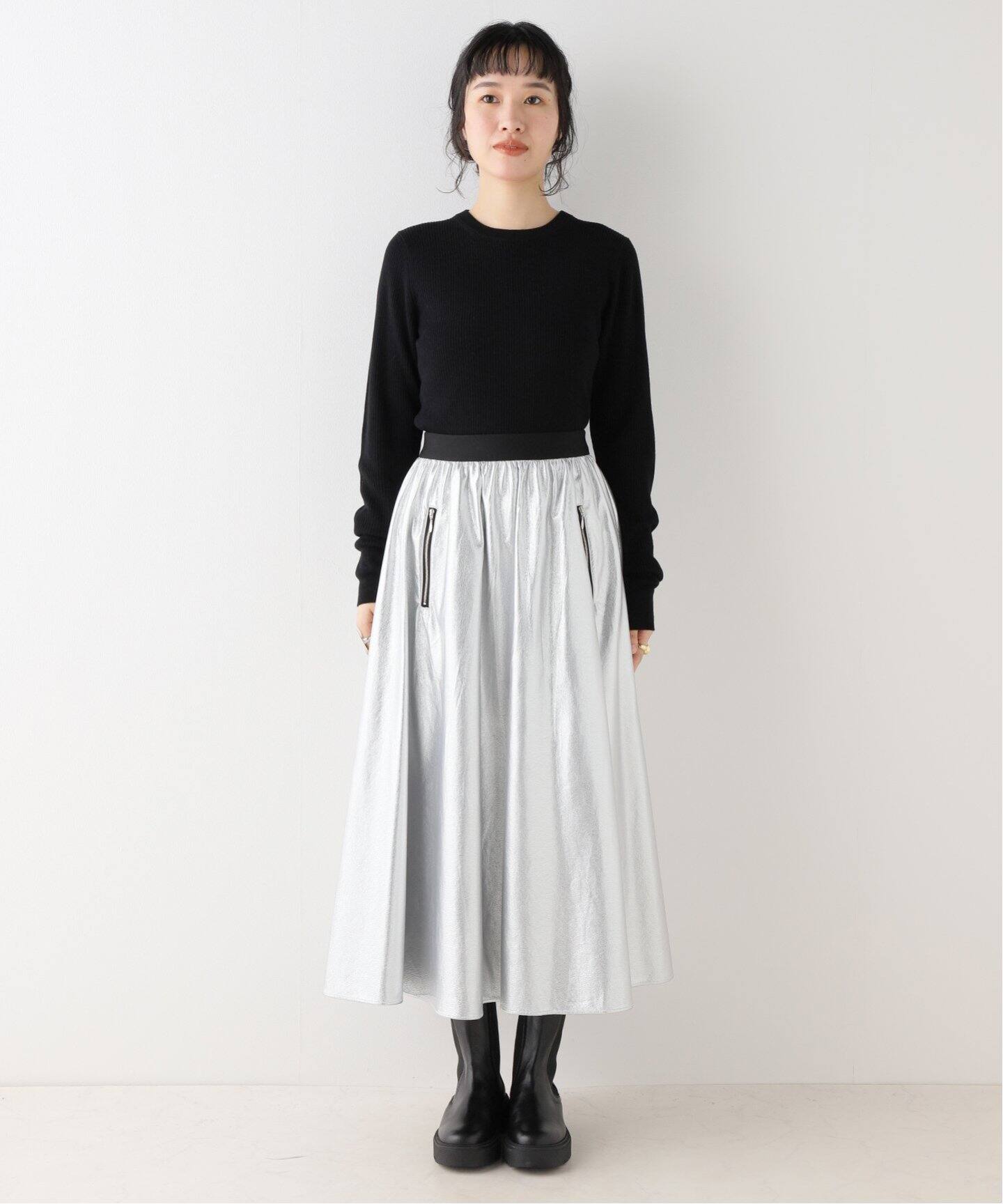 シャイニーギャザースカート（ロング・マキシ丈スカート）｜Spick and 