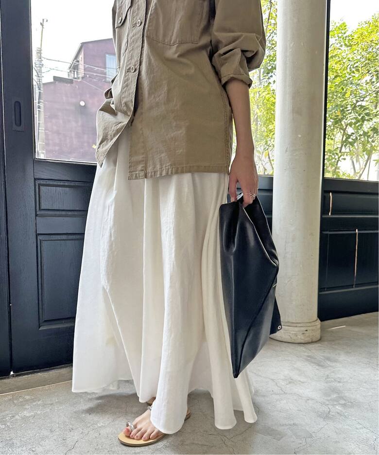 スピックアンドスパン オオバナプリントギャザースカート 38サイズ  