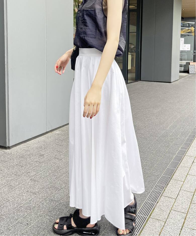 ナチュラルワッシャーフレアスカート（ロング・マキシ丈スカート  