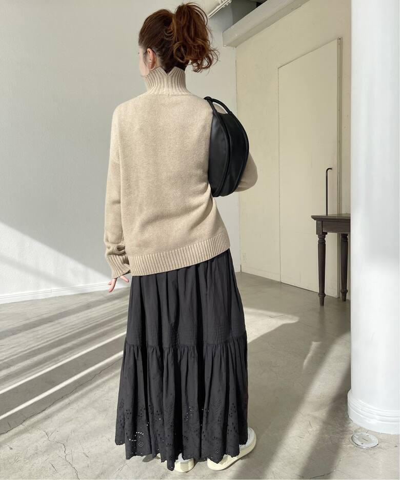 ≪追加≫エンブロイダリーレーススカート（ロング・マキシ丈スカート  