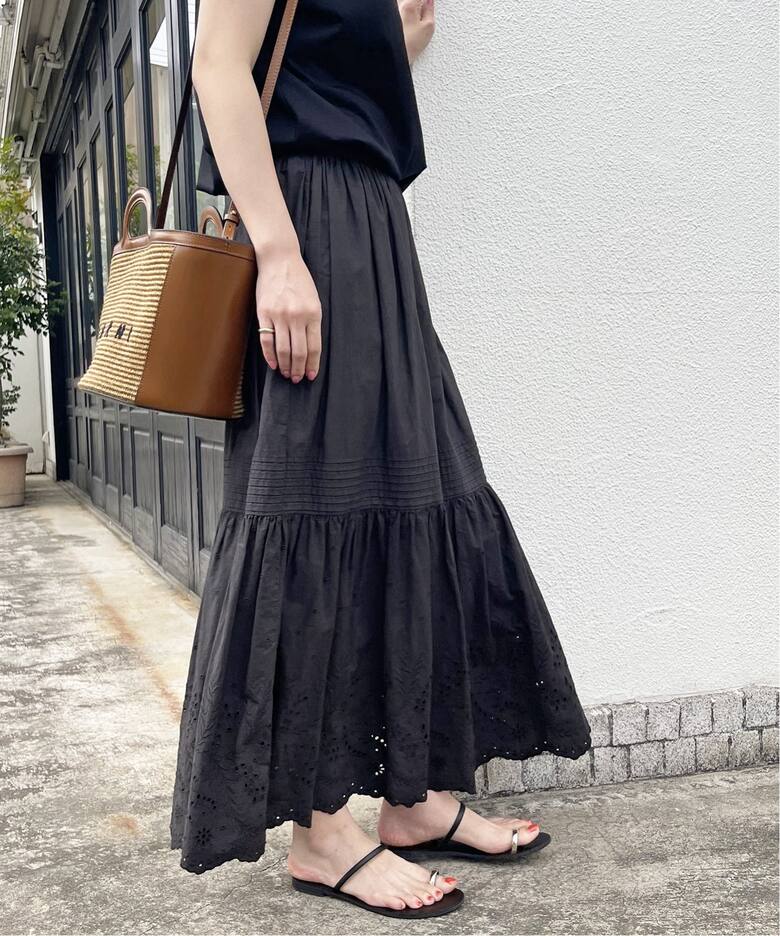 ≪追加≫エンブロイダリーレーススカート（ロング・マキシ丈スカート  