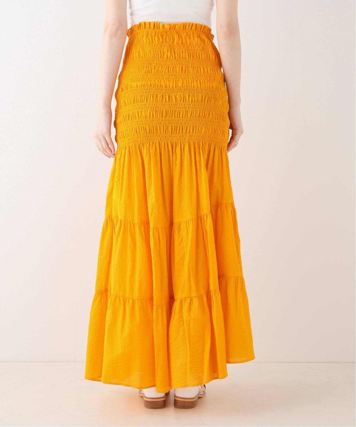 Venit/ヴェニット】 SHIRRING SKIRT（ロング・マキシ丈スカート  