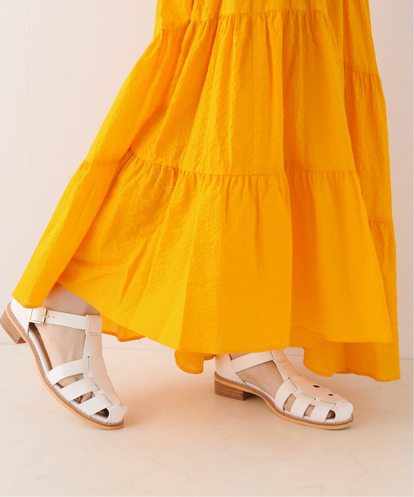 Venit/ヴェニット】 SHIRRING SKIRT（ロング・マキシ丈スカート  