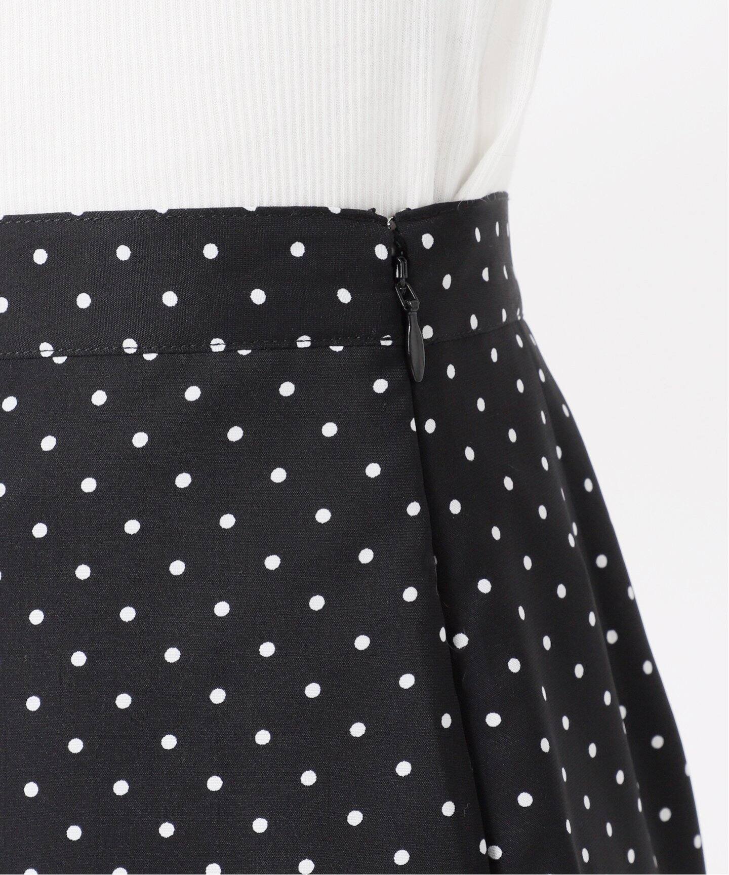 ドットプリントタイトスカート（ロング・マキシ丈スカート）｜U by  