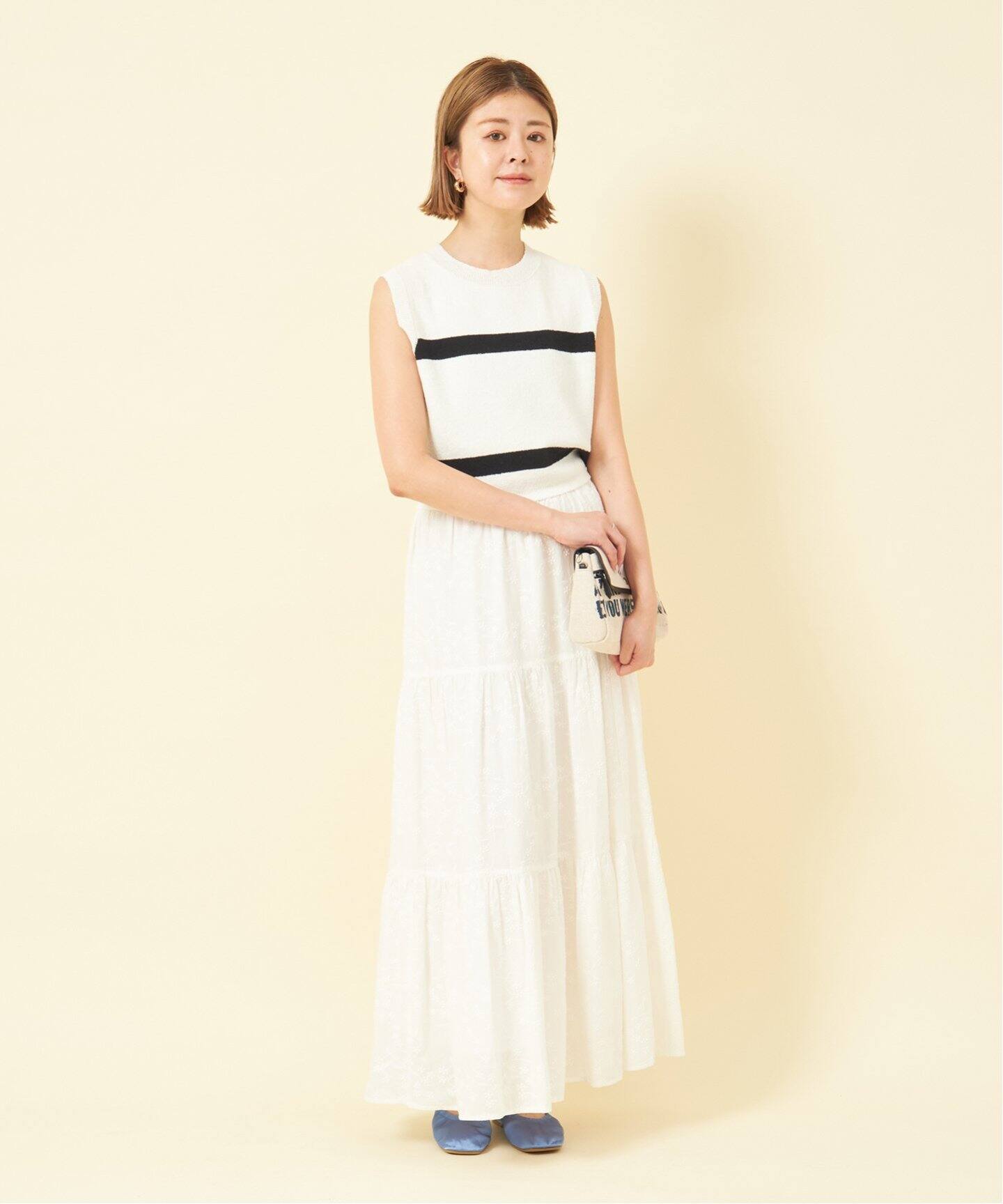 ≪追加≫レースティアードスカート（ロング・マキシ丈スカート）｜U by  