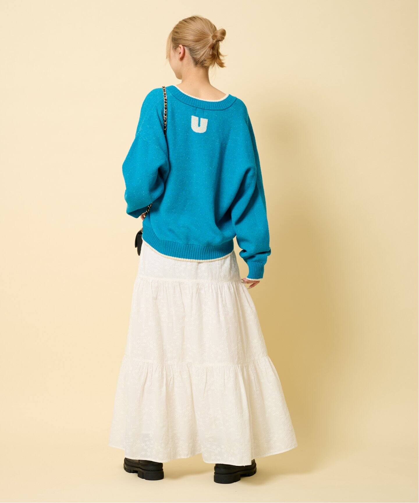 ≪追加≫レースティアードスカート（ロング・マキシ丈スカート）｜U by  