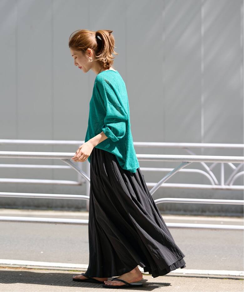 ギャザーマキシスカート（ロング・マキシ丈スカート）｜FRAMeWORK  