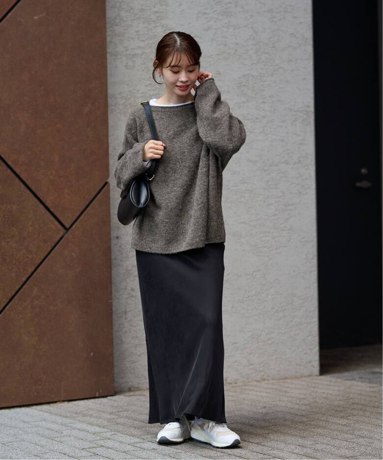 キュプラバイアスサテンロングスカート（ロング・マキシ丈スカート  