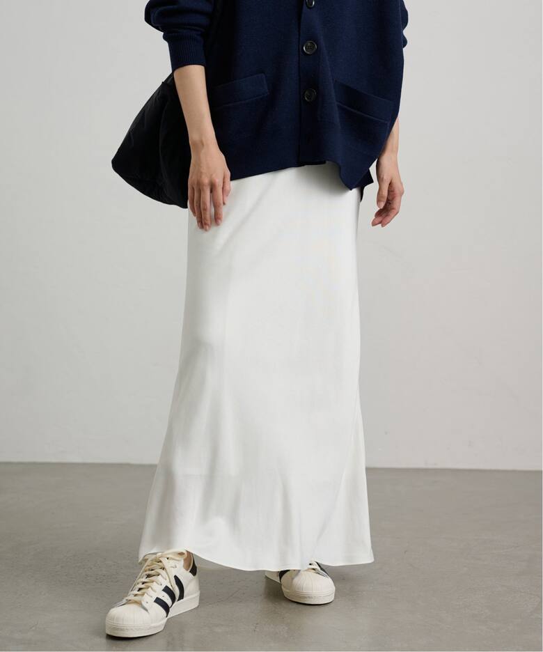 キュプラバイアスサテンロングスカート（ロング・マキシ丈スカート  