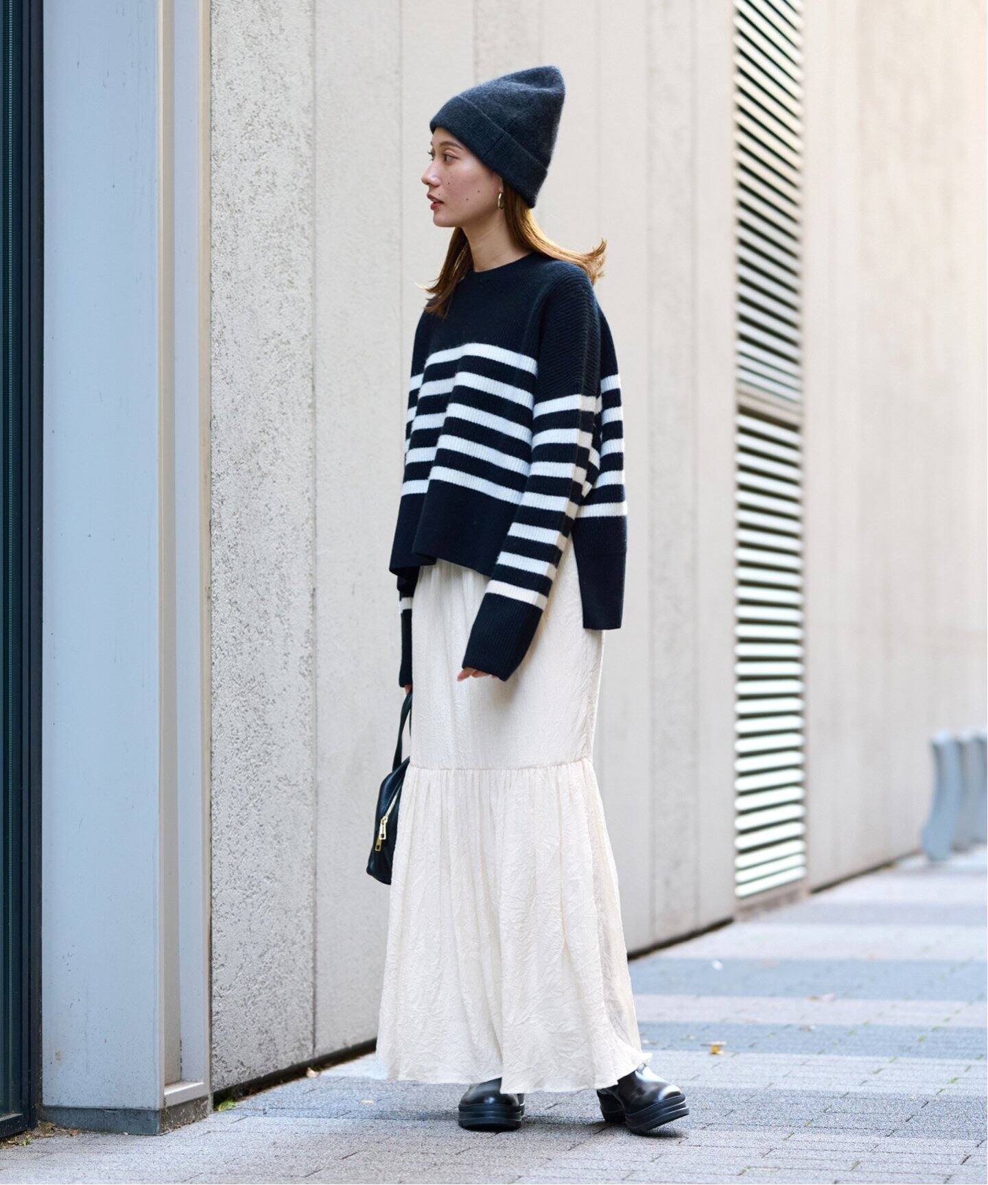 ラッセルワッシャーティアードスカート（ロング・マキシ丈スカート  