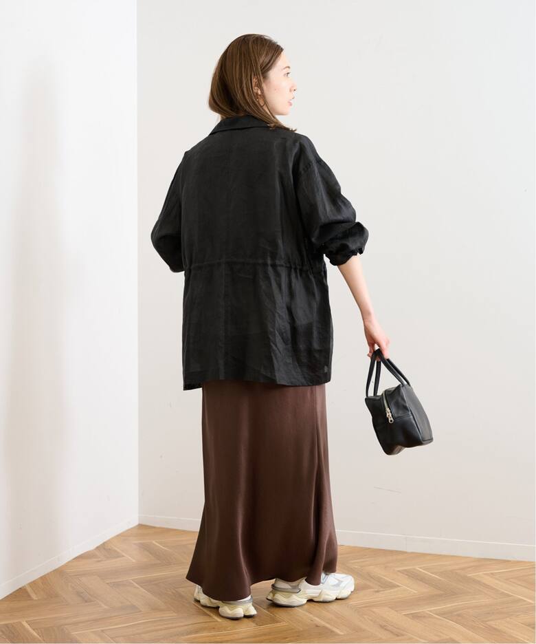 バイアスサテンロングスカート（ロング・マキシ丈スカート  