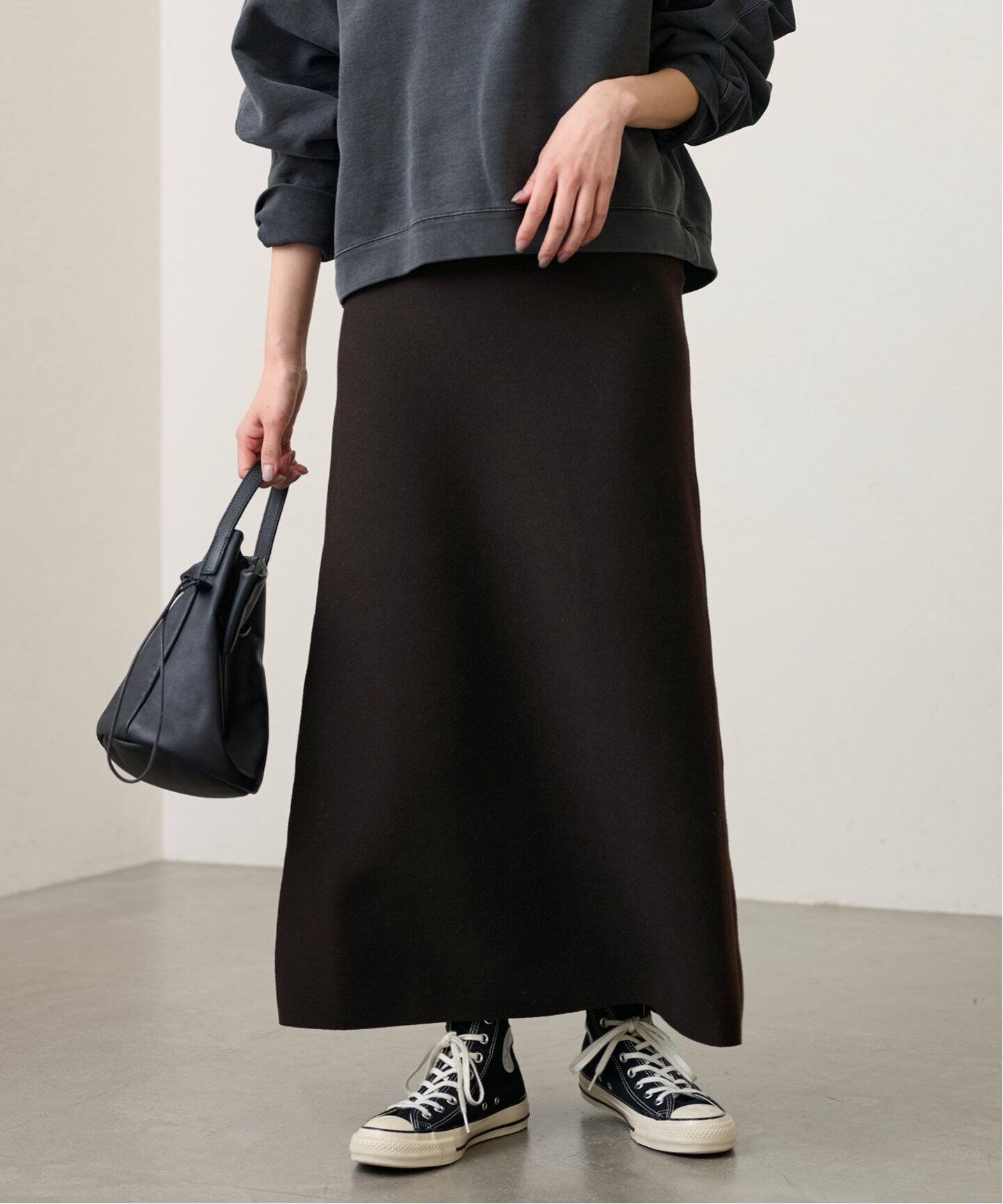 総針フレアスカート（ロング・マキシ丈スカート）｜FRAMeWORK  