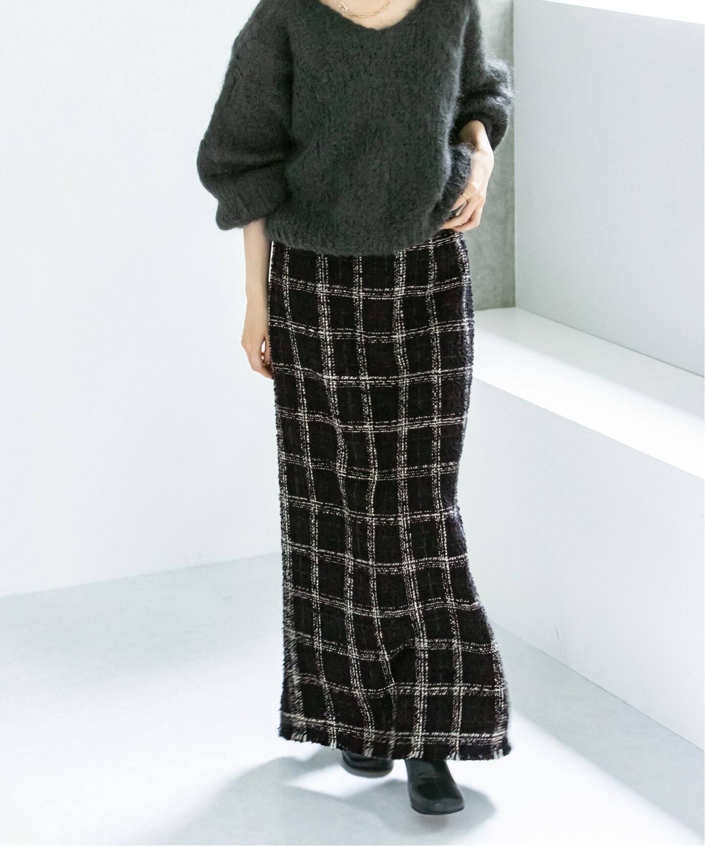 スカート - ツイード、ホワイト — ファッション | CHANEL シャネル