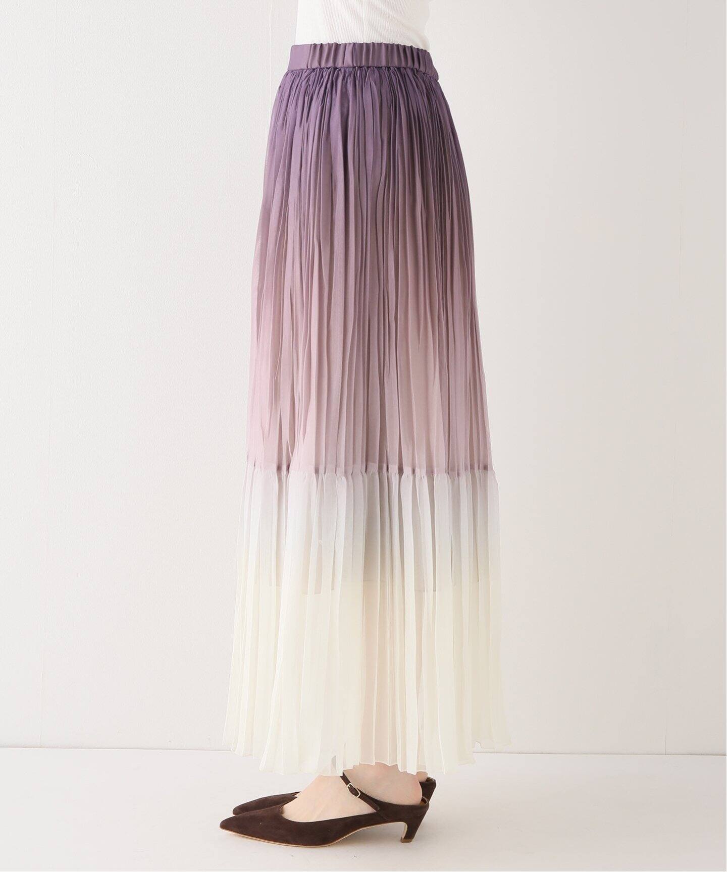 フラワーペタルグラデーションスカート（ロング・マキシ丈スカート  