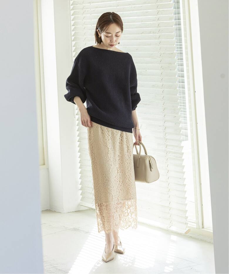 追加》リバーレースIラインスカート 5（ロング・マキシ丈スカート  