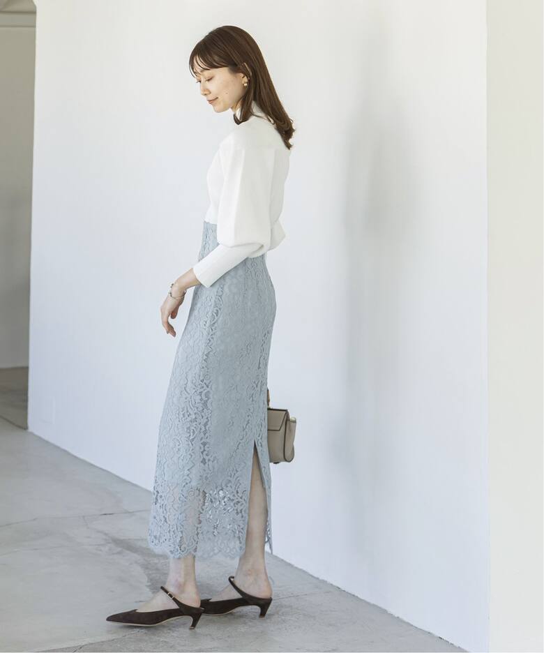 追加》リバーレースIラインスカート 5（ロング・マキシ丈スカート  