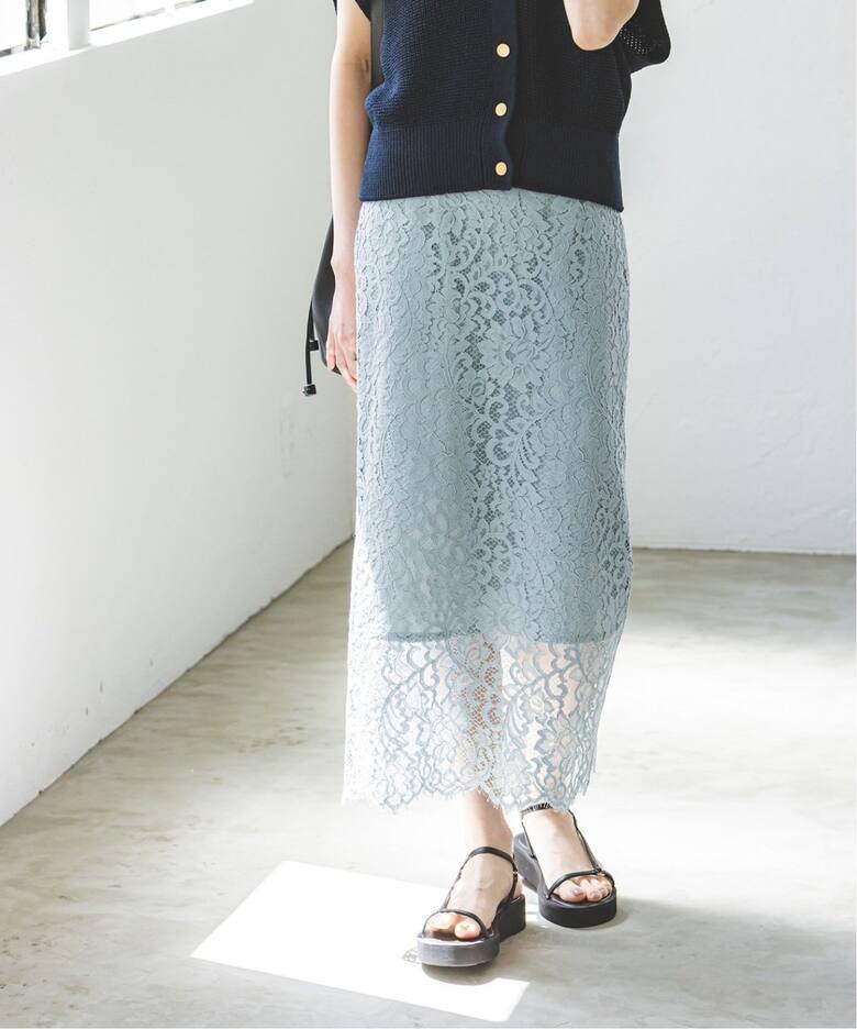 追加》リバーレースIラインスカート 5（ロング・マキシ丈スカート  