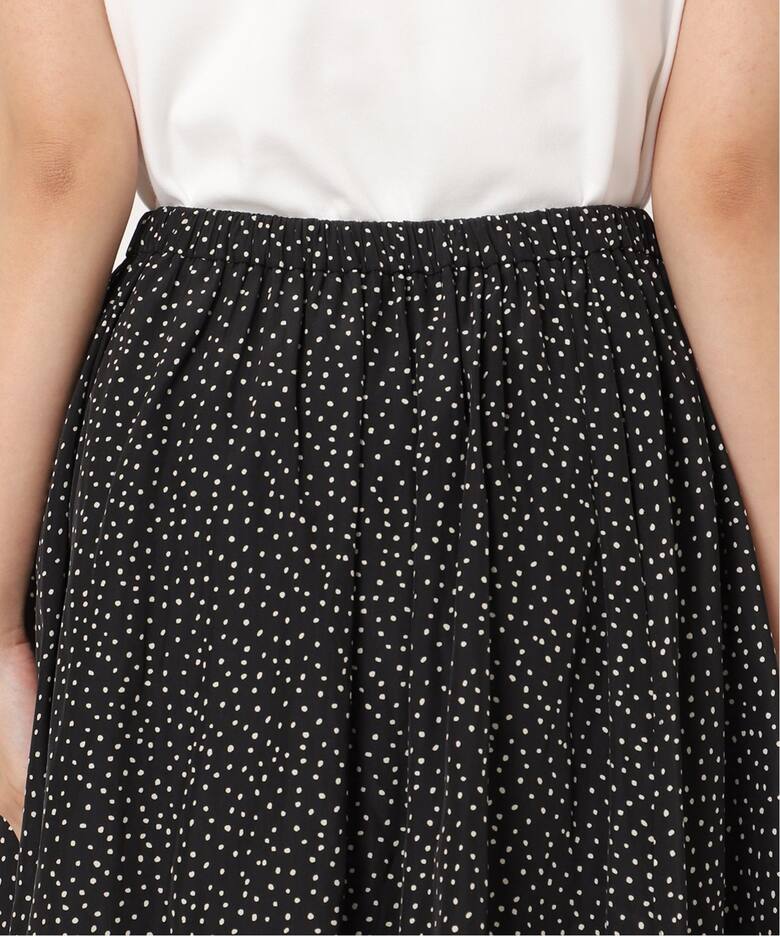 ランダムドットティアードスカート（ロング・マキシ丈スカート  