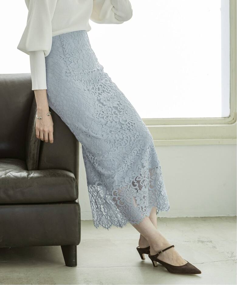 追加》リバーレースIラインスカート 6（ロング・マキシ丈スカート  