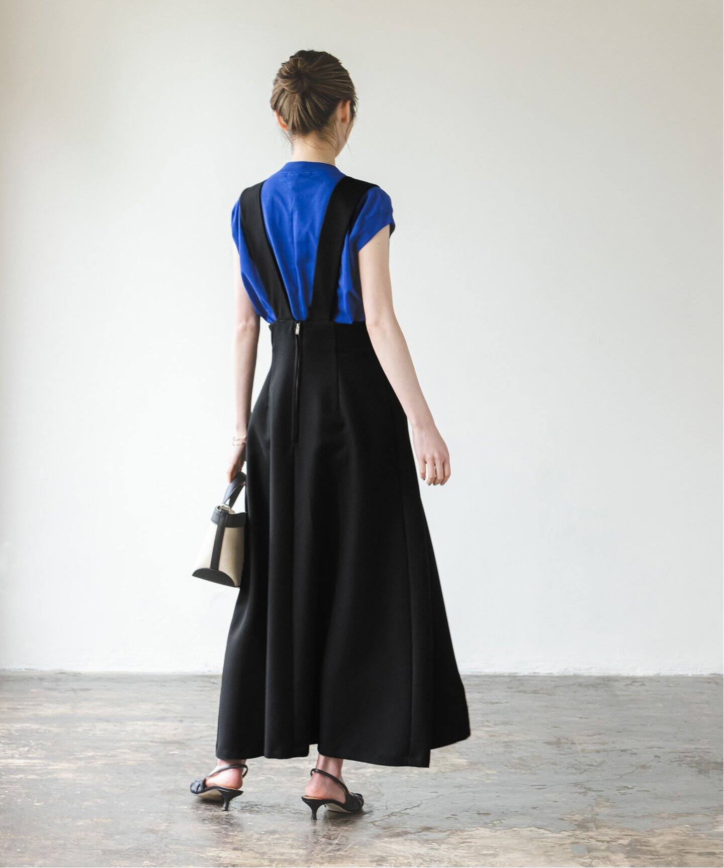 サロペットAラインスカート（ロング・マキシ丈スカート）｜NOBLE  