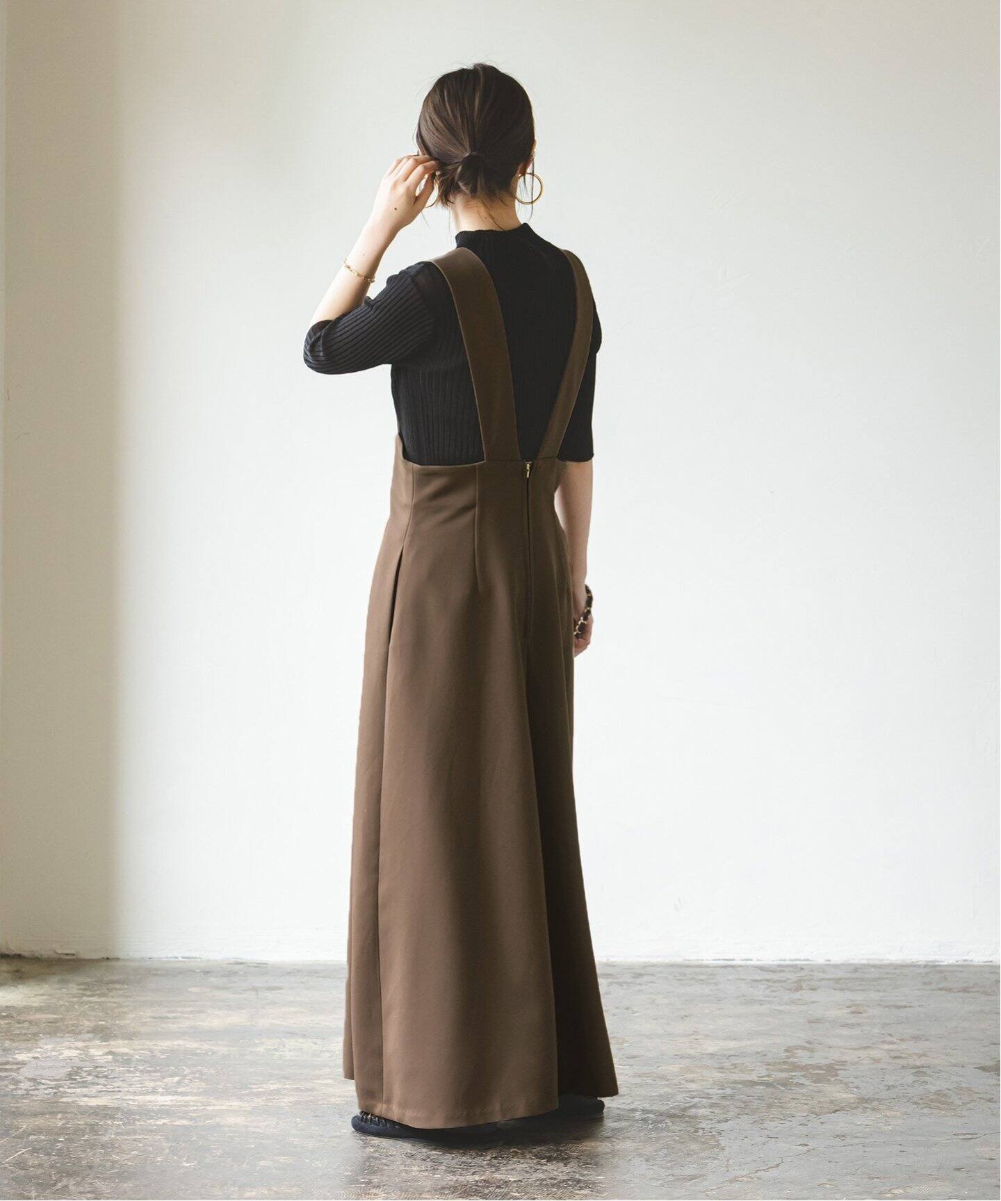 サロペットAラインスカート（ロング・マキシ丈スカート）｜NOBLE  