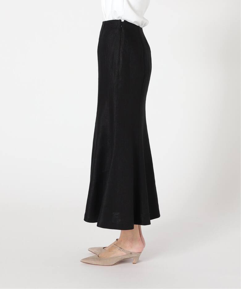 リネンオックスヘムフレアースカート（ロング・マキシ丈スカート  