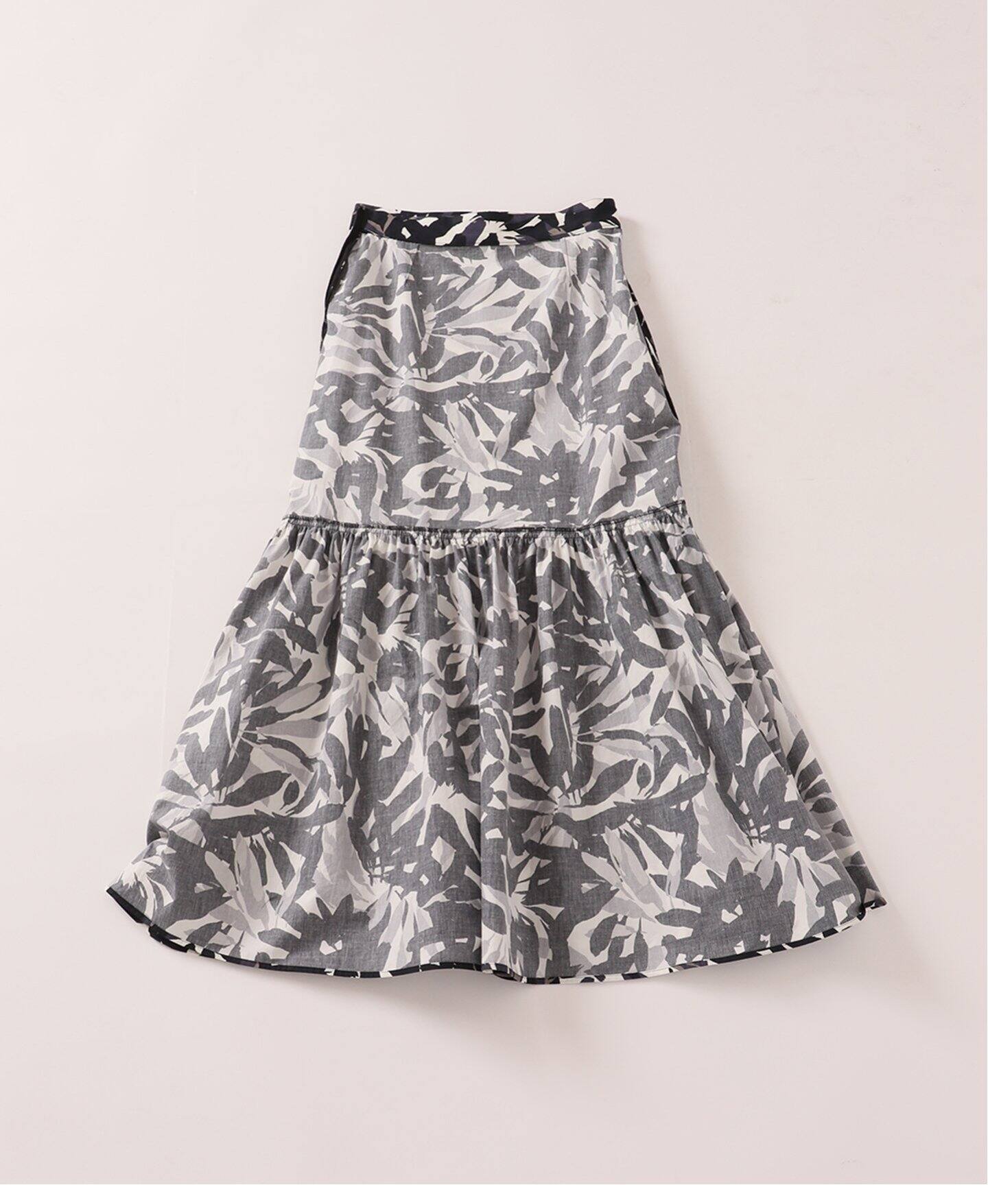 ボタニカルフラワープリントスカート（ロング・マキシ丈スカート  