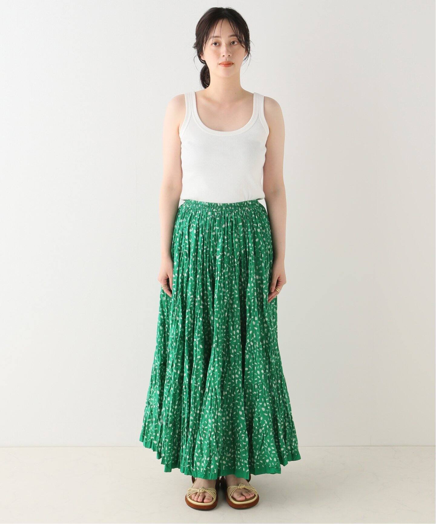 WEB限定》【MARIHA】草原の虹のスカート(プリント)（ロング・マキシ丈  