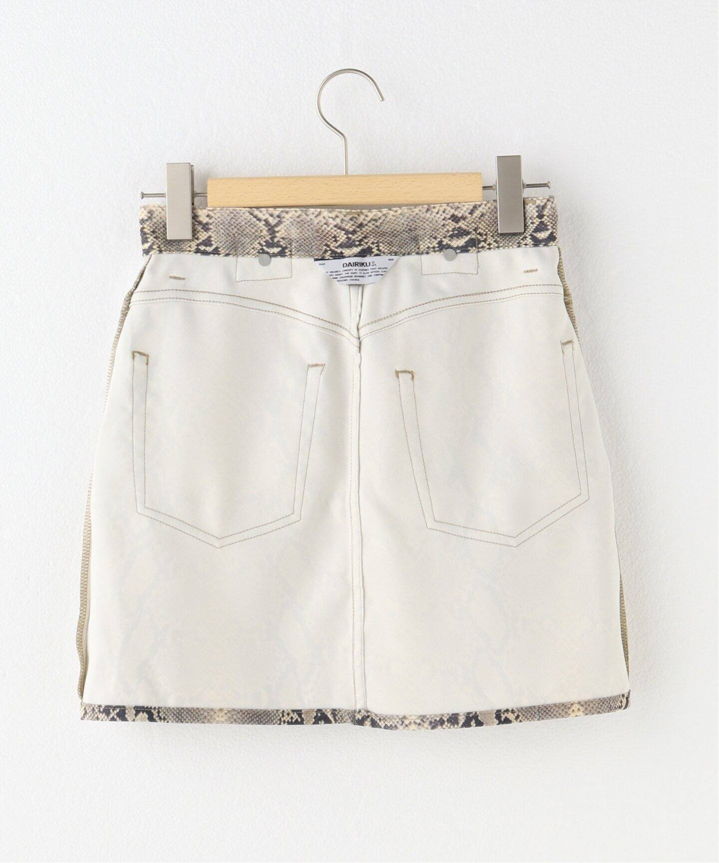 DAIRIKU / ダイリク】Python Polyester Mini Skirt（ミニスカート  