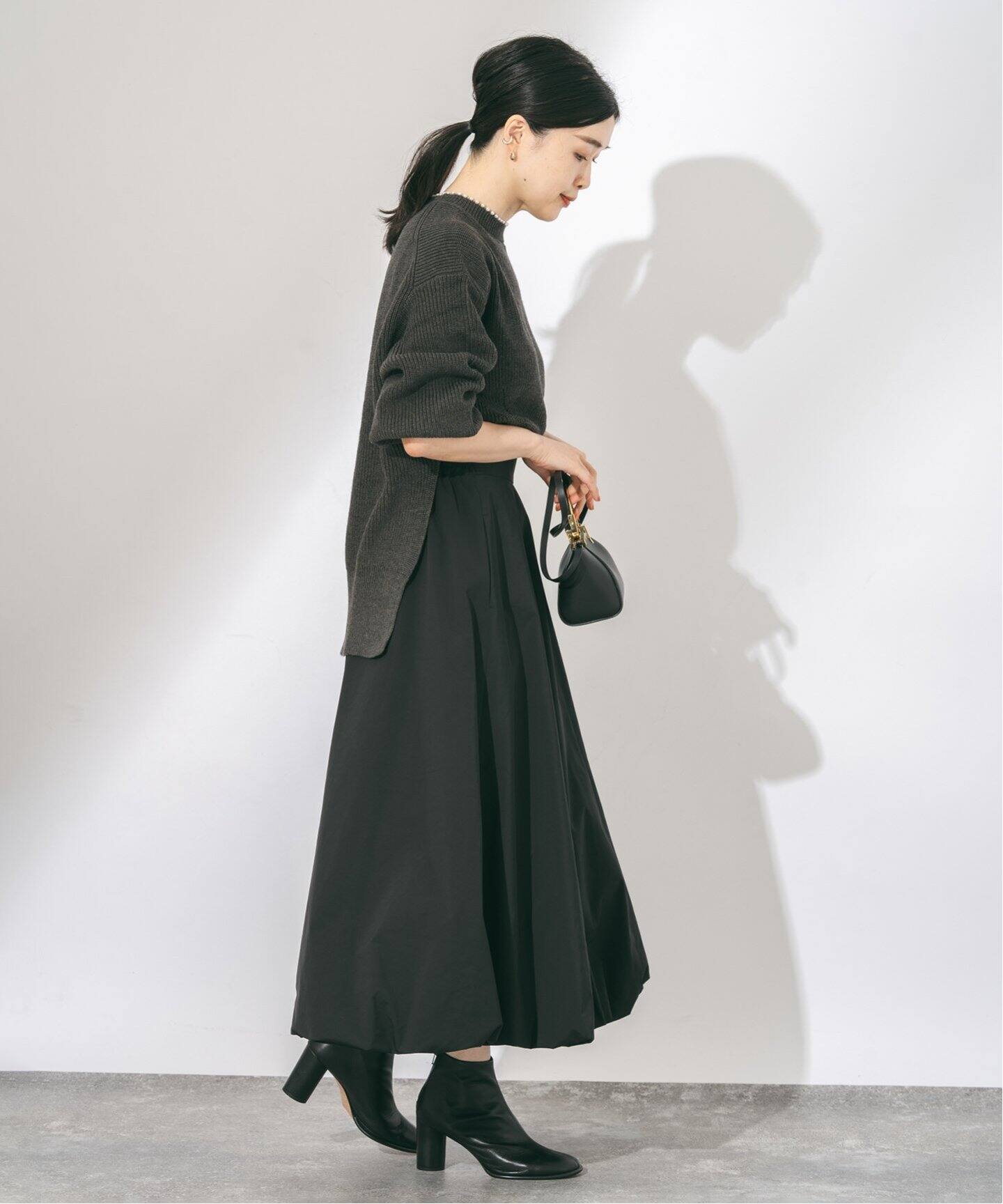 追加3》メモリータフタバルーンスカート（ロング・マキシ丈スカート  