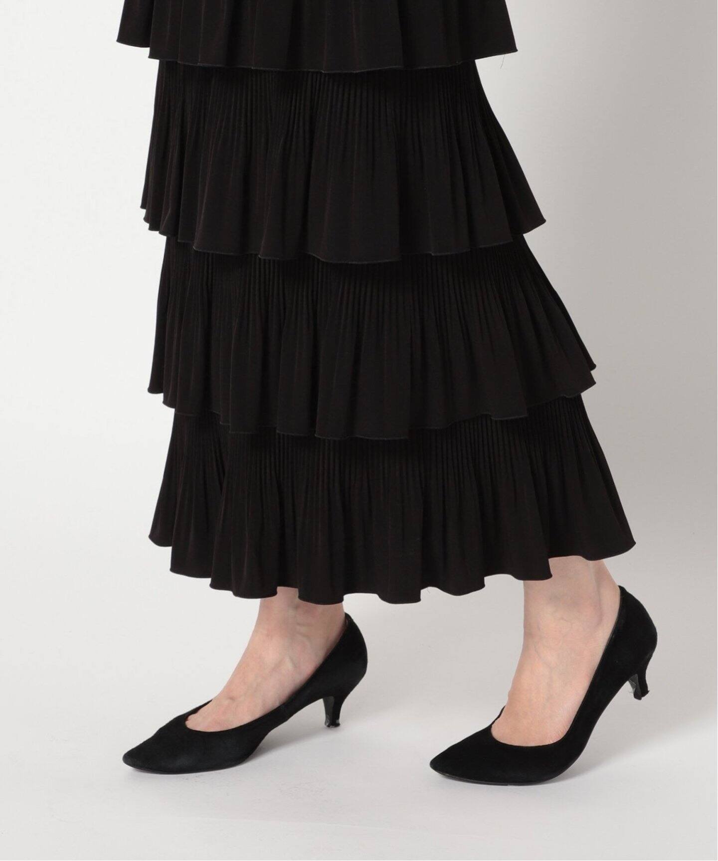 追加2》ティアードプリーツスカート（ロング・マキシ丈スカート  