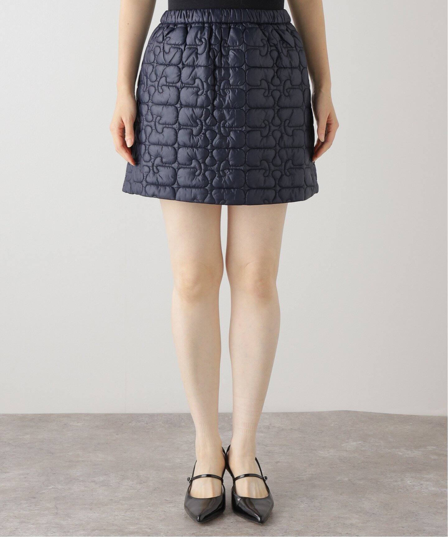 GANNI/ガニー】Shiny Quilt Mini Skirt：ミニスカート（ミニスカート 