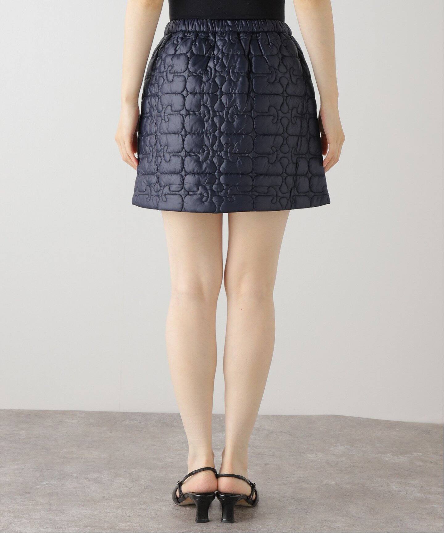 GANNI/ガニー】Shiny Quilt Mini Skirt：ミニスカート（ミニスカート  