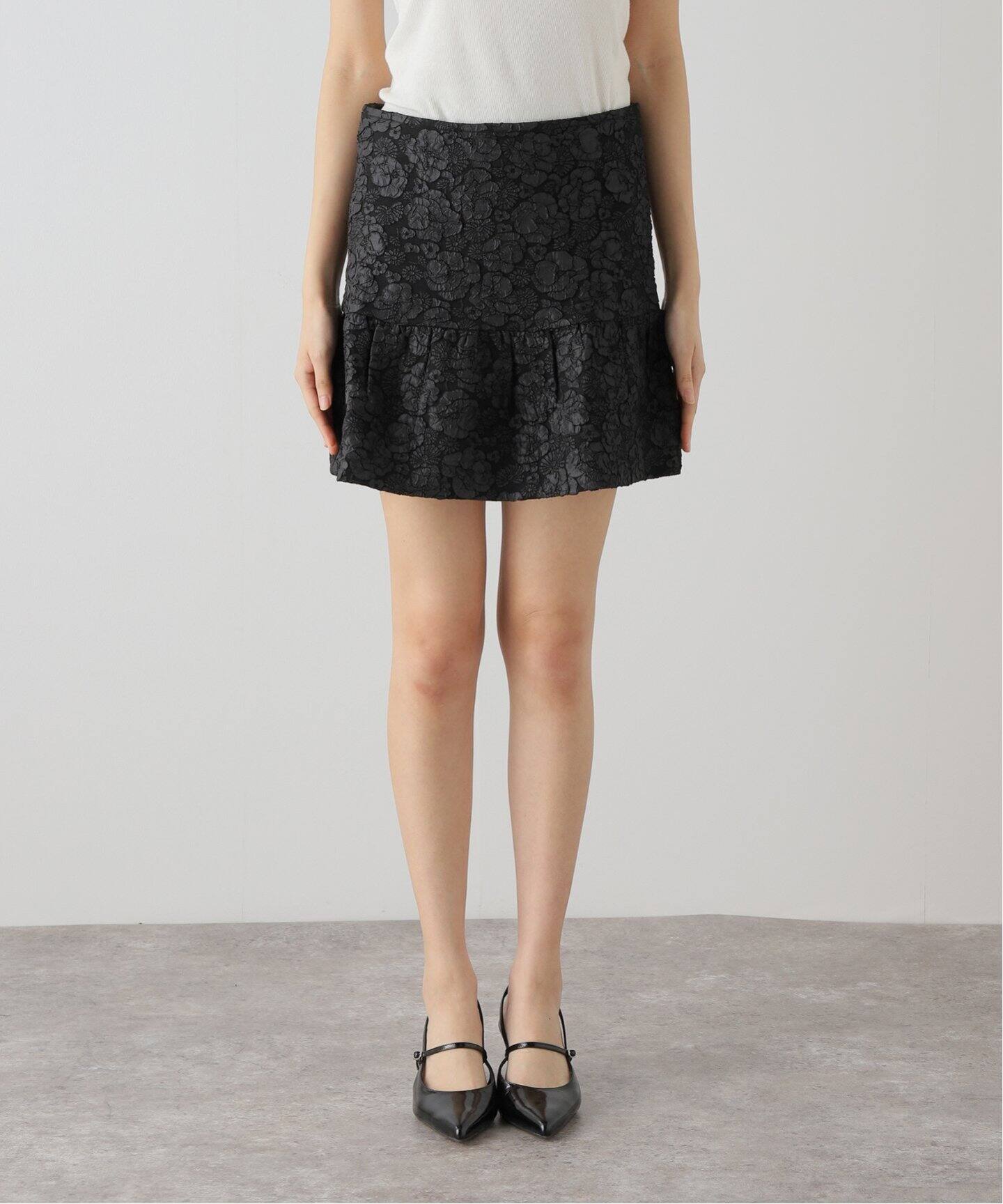 GANNI/ガニー】Stretch Jacquard Mini Skirt：ミニスカート（ミニ  