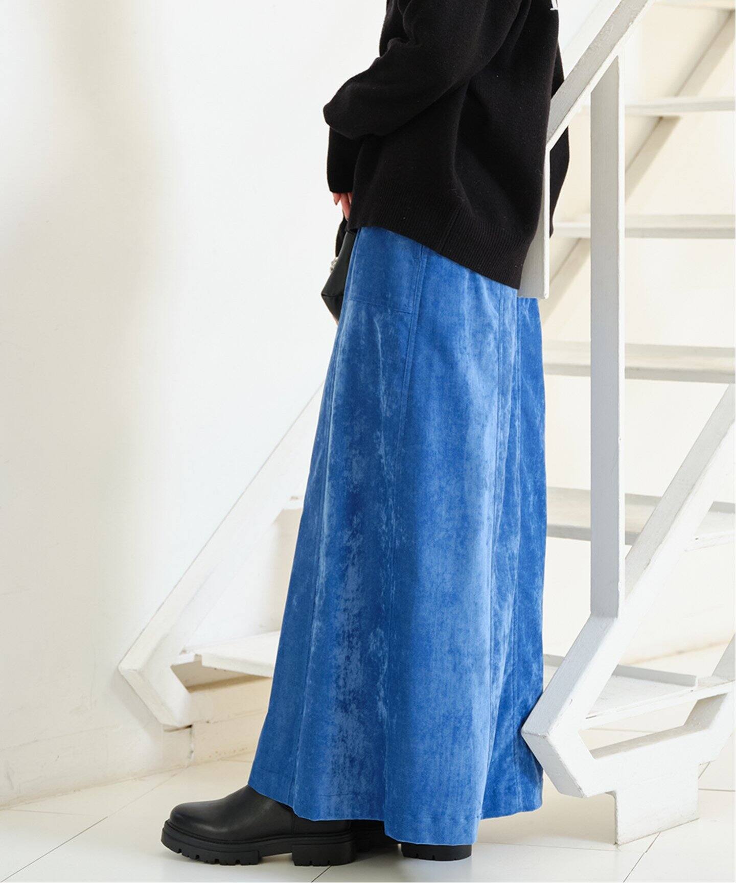 シャーベットクロスマキシスカート（ロング・マキシ丈スカート  