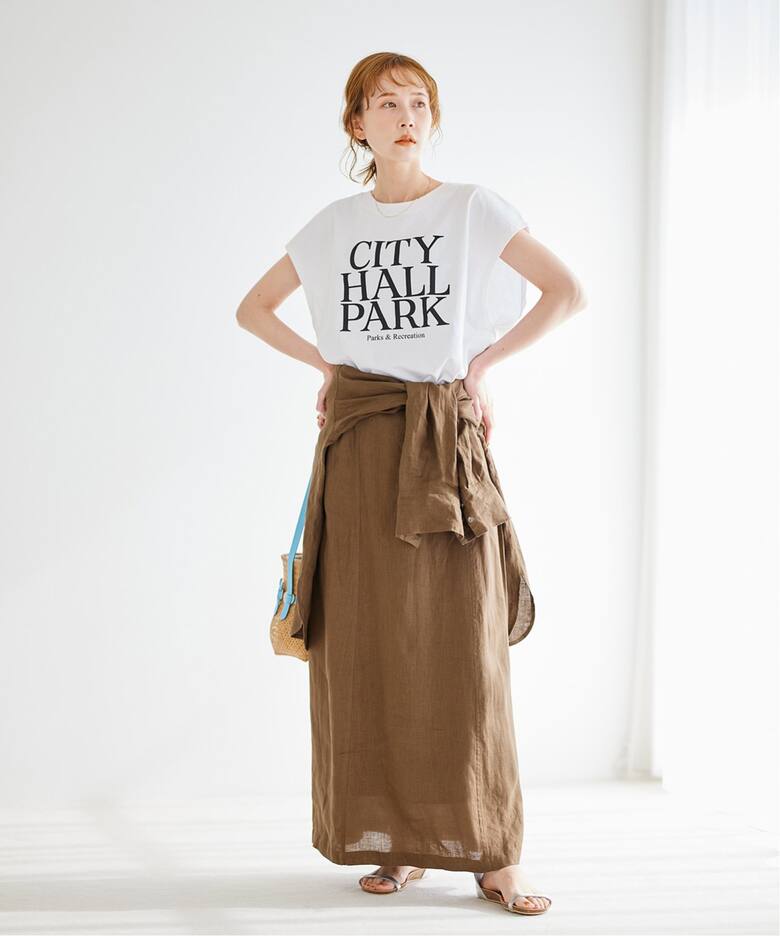 Northernリネンストレートスカート（ロング・マキシ丈スカート 