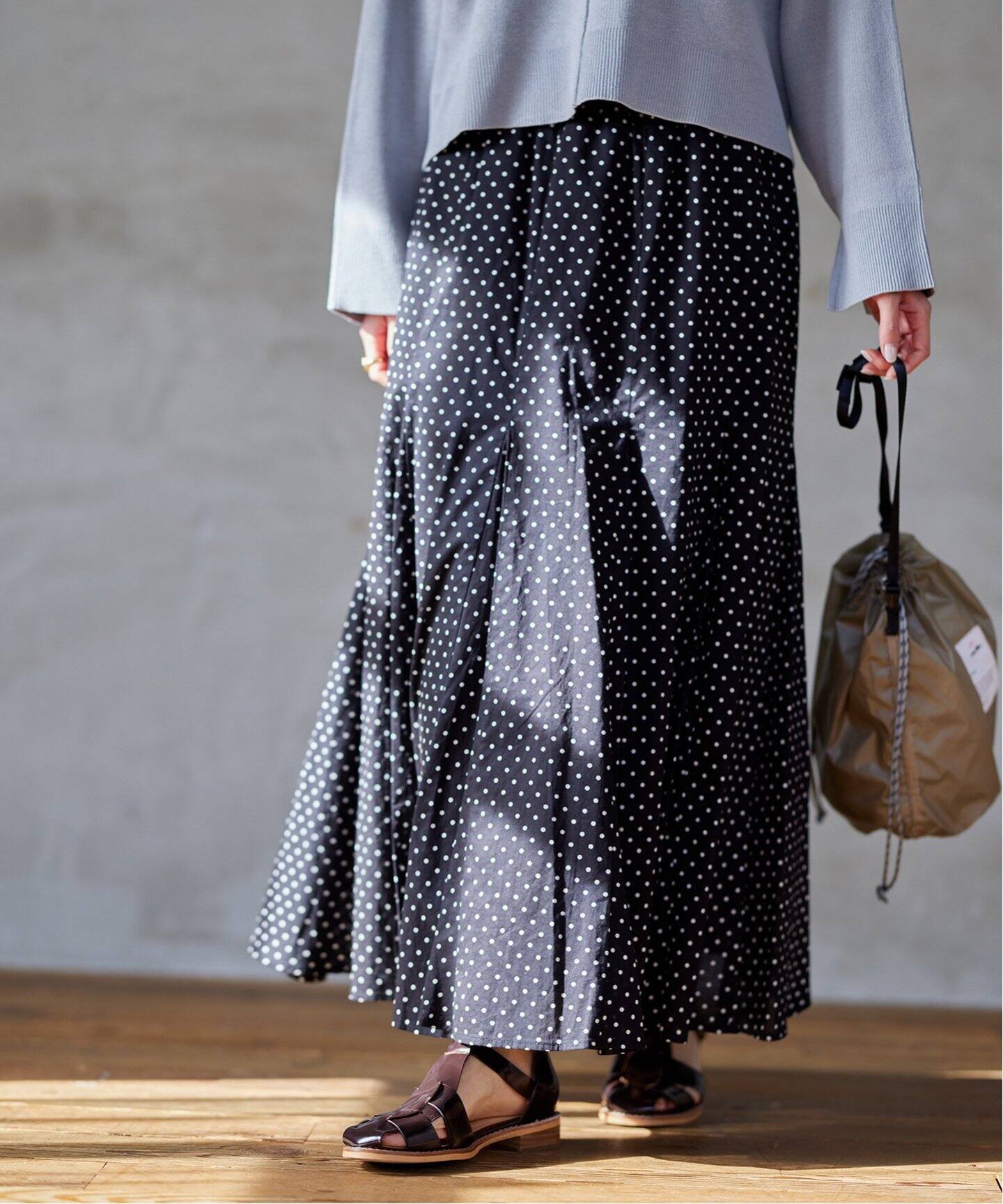 ドットプリントスカート（ロング・マキシ丈スカート）｜JOURNAL  