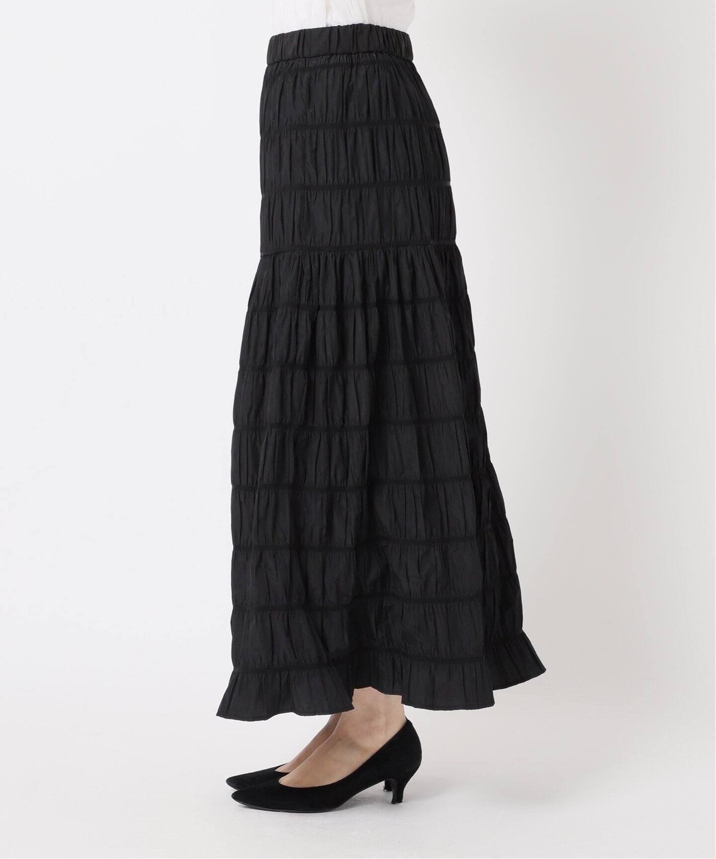 シャーリングタフタスカート（ロング・マキシ丈スカート）｜JOURNAL  