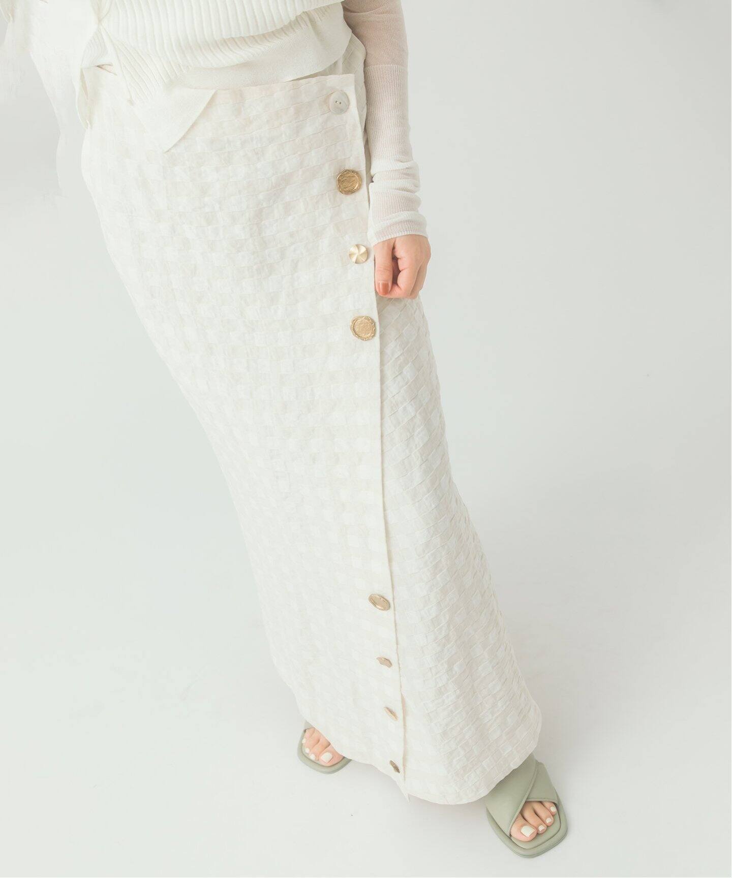 nude vintage×JOURNAL STANDARD】コードブロックラップスカート 
