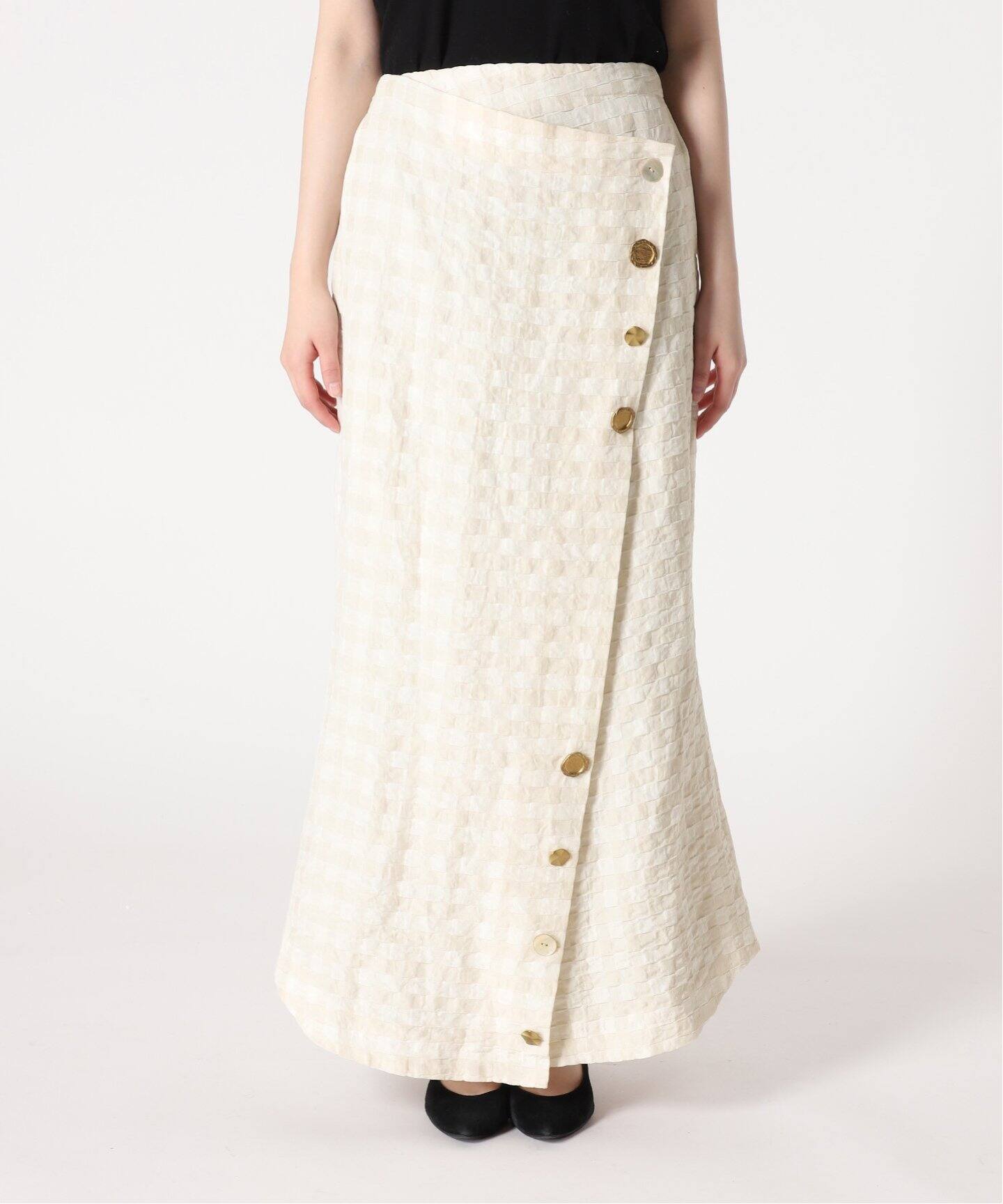 nude vintage×JOURNAL STANDARD】コードブロックラップスカート  