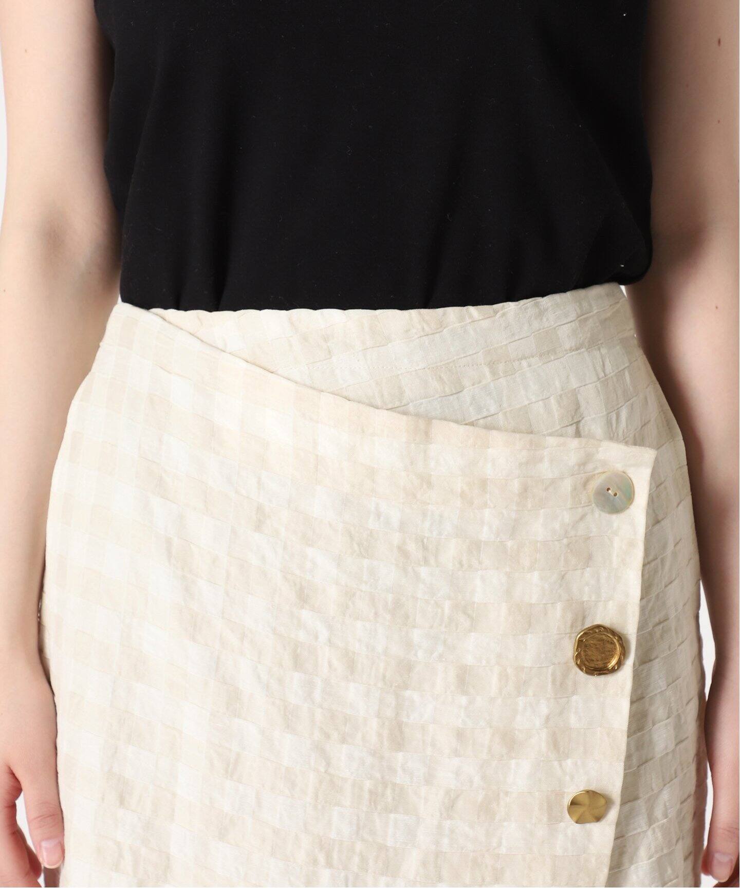 nude vintage×JOURNAL STANDARD】コードブロックラップスカート 