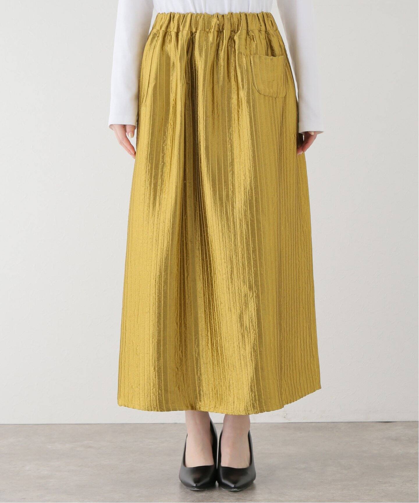 ELEPH / エレフ】 Gold Simple Skirt:スカート（その他スカート 