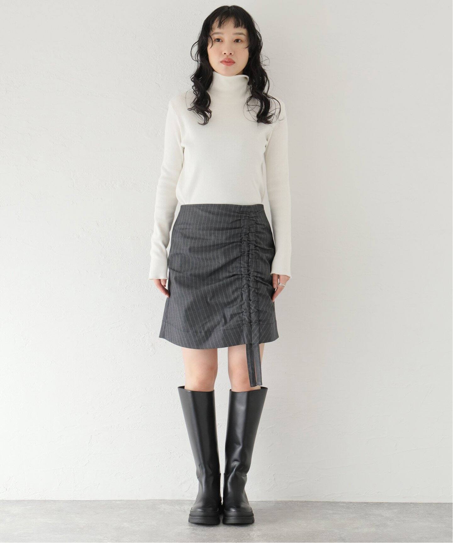 GANNI / ガニー】Stretch Stripe Midi Skirt：スカート（その他 