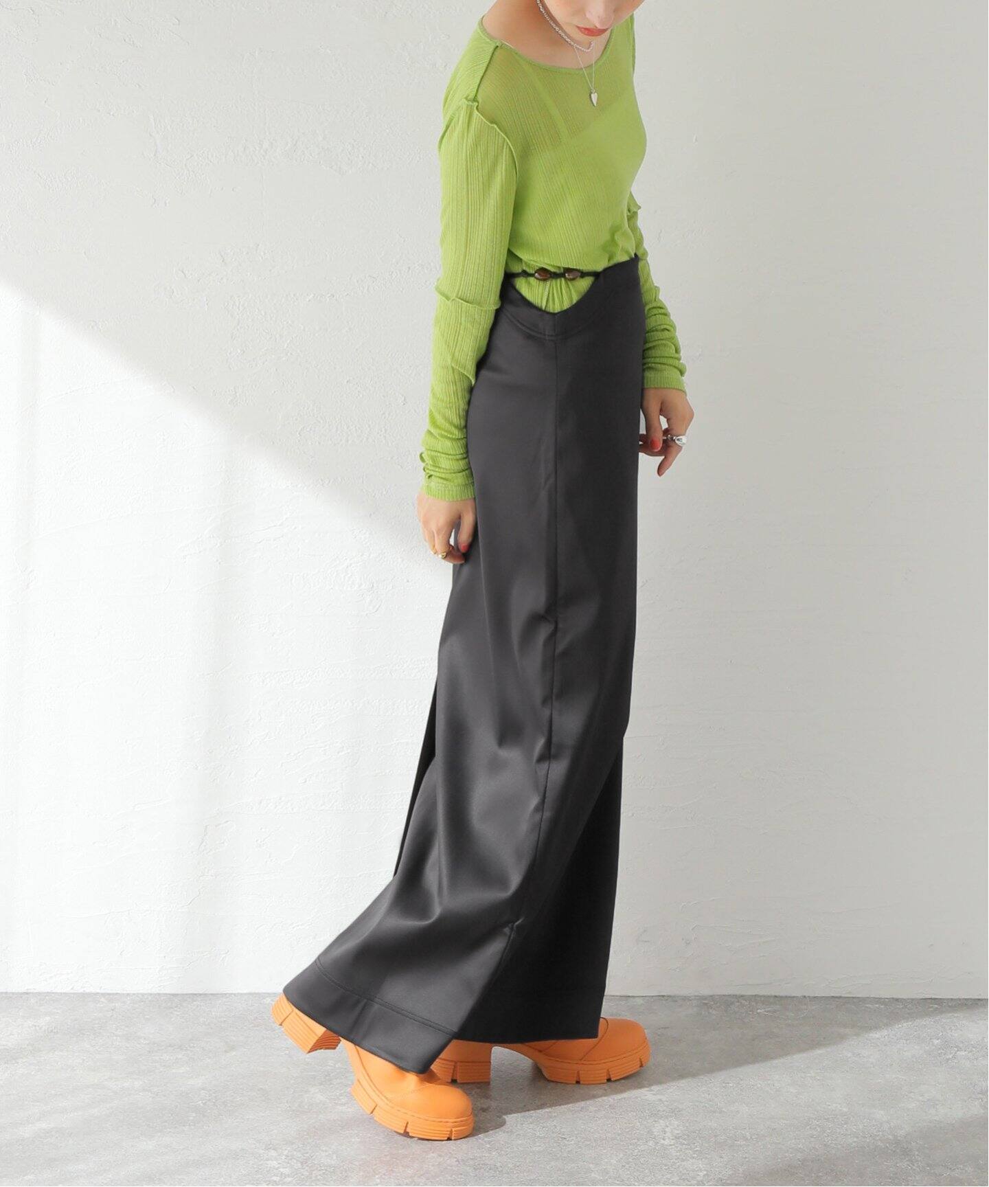 GANNI / ガニー】Double Satin Maxi Skirt：スカート（ロング・マキシ  