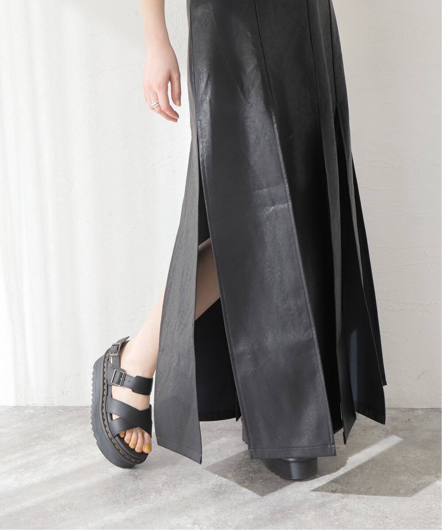 GHOSPELL/ゴスペル】 Runa Split Midi Skirt：スカート（ロング 