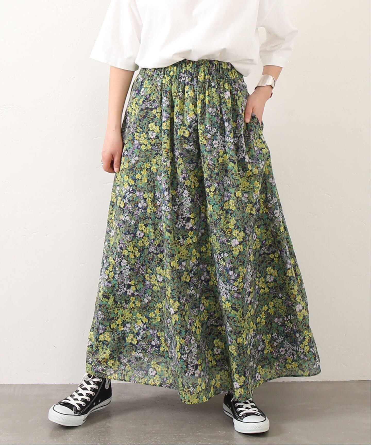 ボタニーローンスカート（ロング・マキシ丈スカート）｜journal  