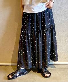 ドット キリカエギャザースカートのコーディネートスナップ（M,M  