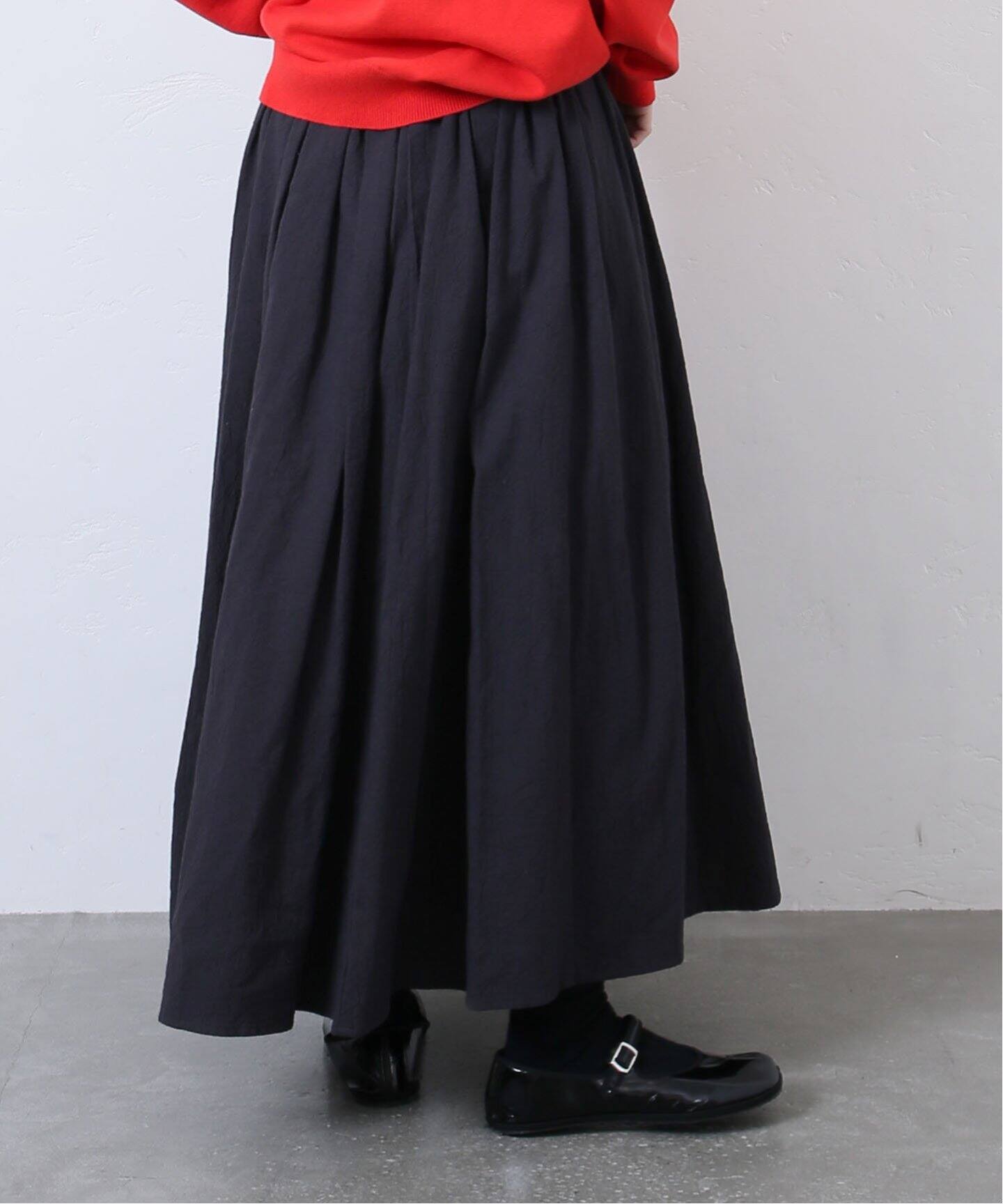 ワッシャー タックスカート（ロング・マキシ丈スカート）｜journal  