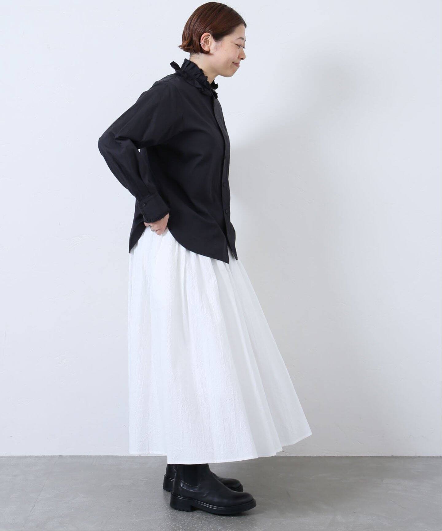 ワッシャー タックスカート（ロング・マキシ丈スカート）｜journal  