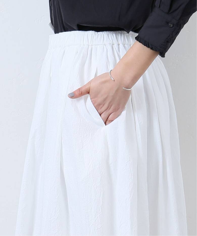 ワッシャー タックスカート（ロング・マキシ丈スカート）｜journal  